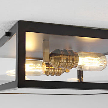 Grayson 12" Metal/Glass LED Flush Mount